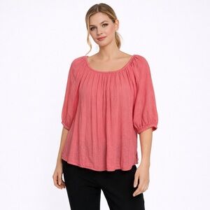 💗 Loft Soft Cotton Pink Blouse